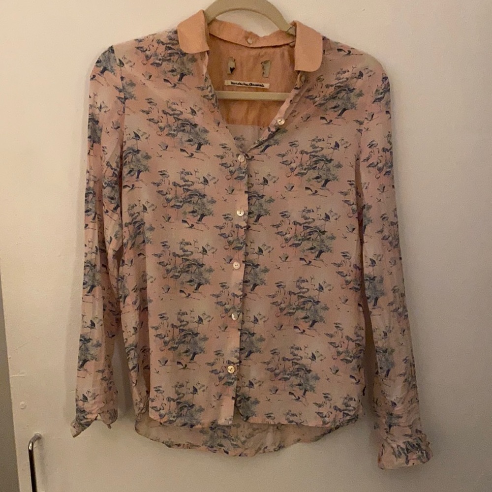 Flamingo silk shirt
